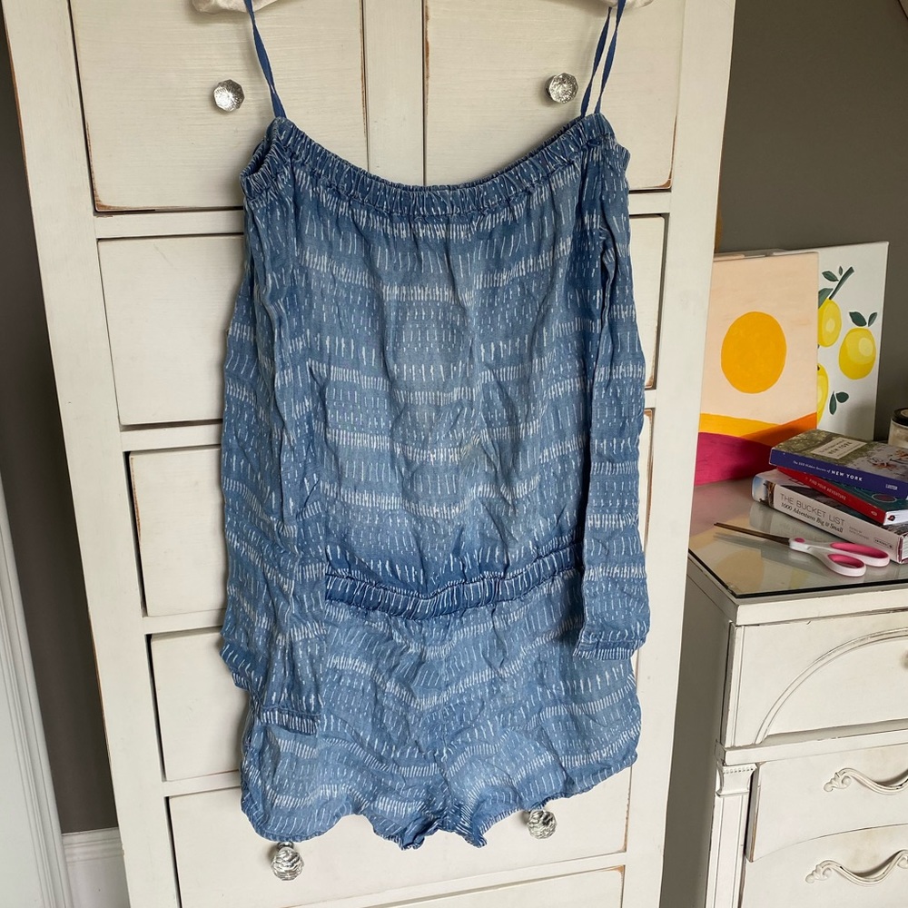 Blue Striped Romper - Picture 5 of 9